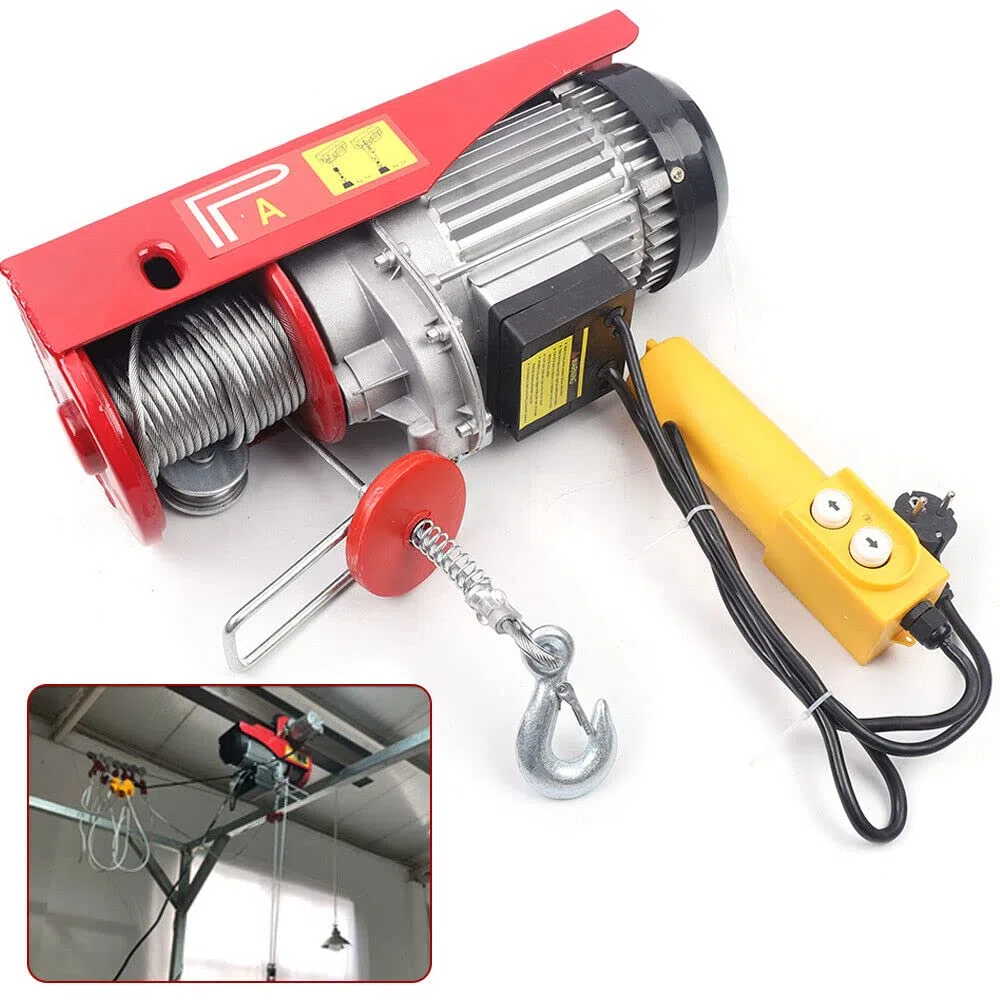 Treuil électrique - Treuil - Avec télécommande - 10 m/min - Vitesse de levage - 800 kg