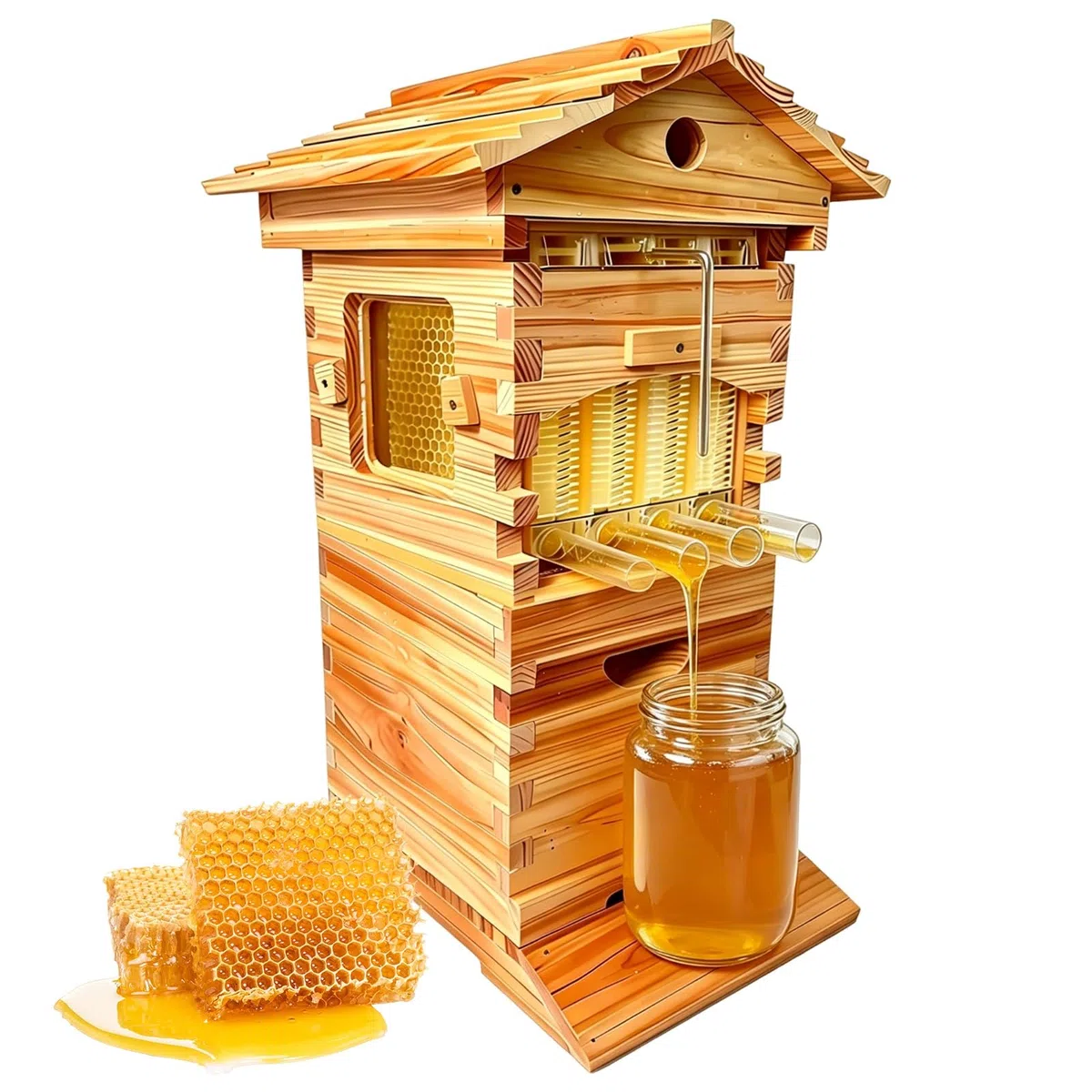 Kit D'apiculture Pour Débutants, Ensemble Complet De Ruche Cirée Avec Extracteur De Miel, Ne Dérange Pas Les Abeilles, Convient Aux Débutants