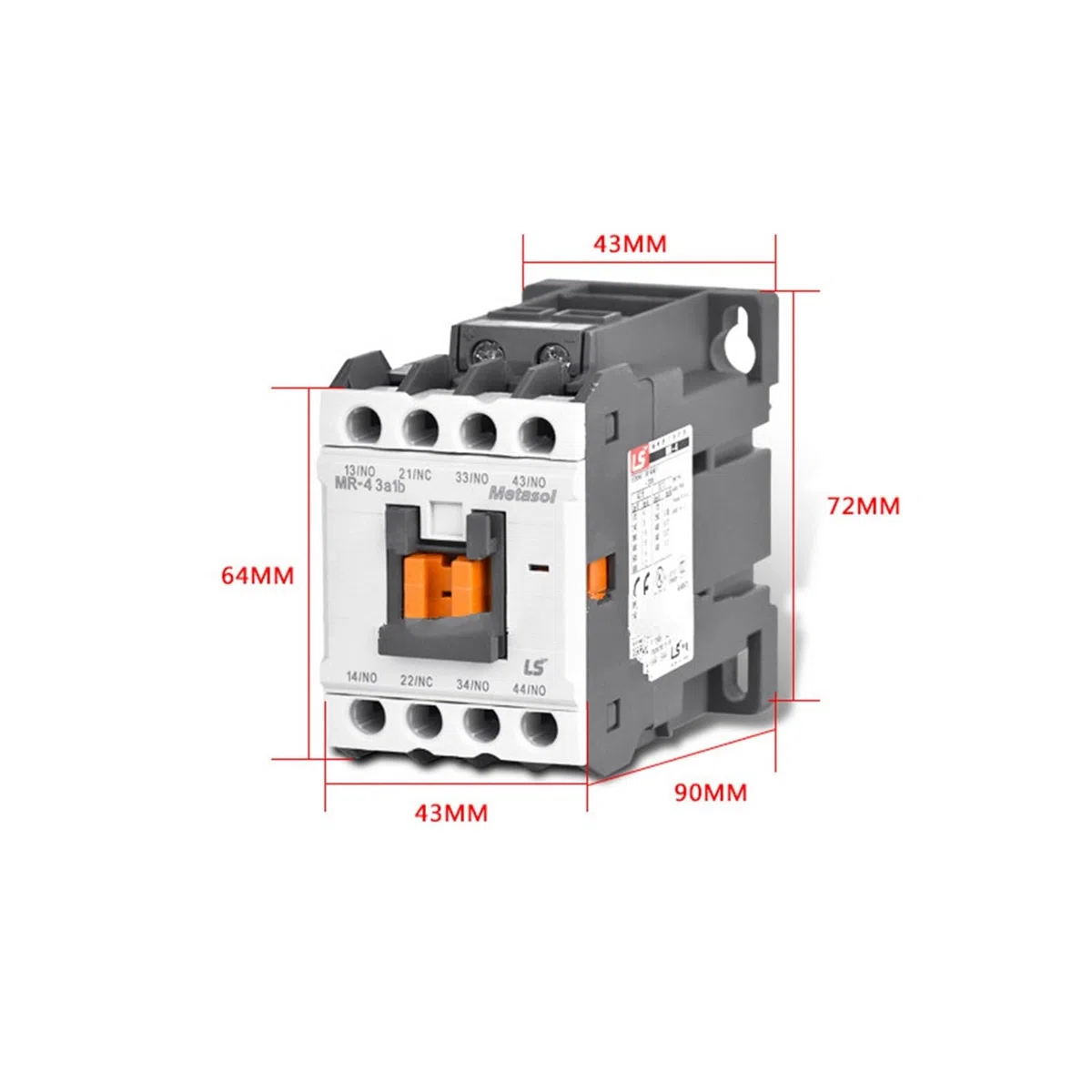 Relais de contacteur électrique 4A AC 2NO2NC 3NO1NC 4NO, Tension de Bobine AC24V AC110V AC 36V AC380V AC220V GMR-4 Mr-4 LS, contacteurs métasol électriques(Ac24v 4no)