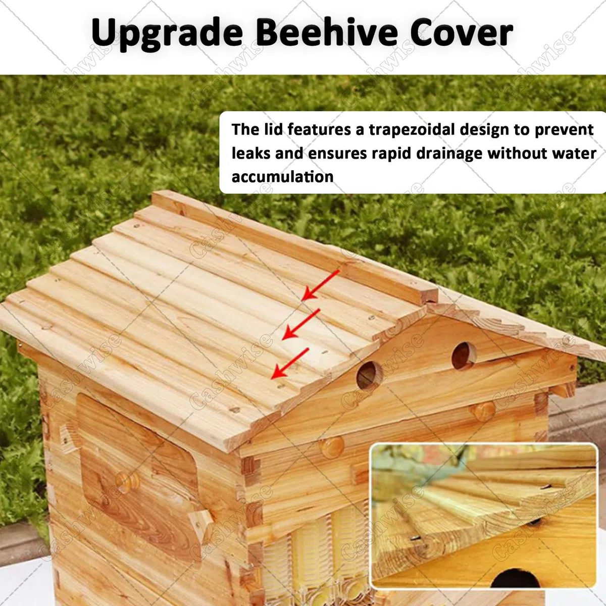 Kits d'apiculture pour débutants, Ruche à Miel avec fenêtre d'observation, 7 Cadres de couvain et système d'extraction de Miel intégré, pour l'apiculture de Jardin. Ruche cabane.