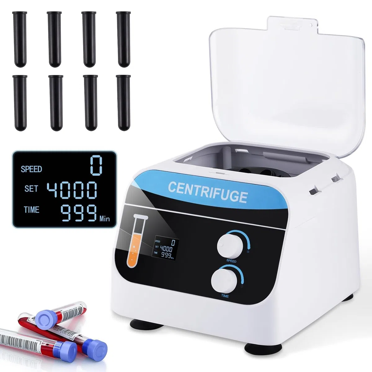 YUCHENGTECH Centrifugeuse de Laboratoire 20mlx8 0-4000 tr/min 0-999 Min