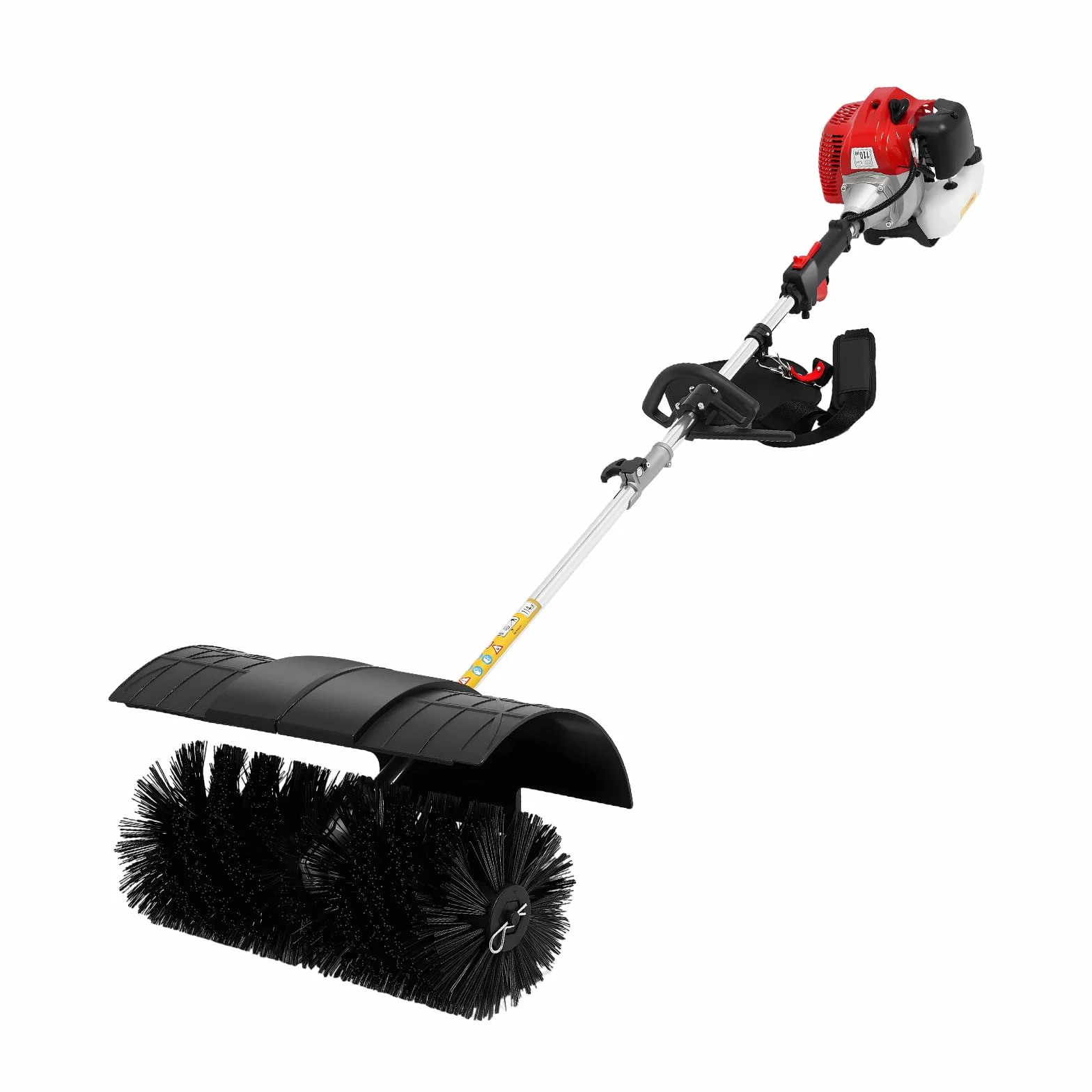 Balayeuse Jardin Essence 52cc, Balai Mécanique 2 Temps, Brosse Haute Densité 52cm, Nettoyage Pelouse Gazon Synthétique, Grande Surface Allée Trottoir Ferme, Puissante 8500tr/min 2.3ch